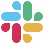 Logo of Slack, a widely known SaaS team collaboration and messaging tool.