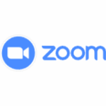 Logo of Zoom, a globally recognized SaaS video conferencing platform.